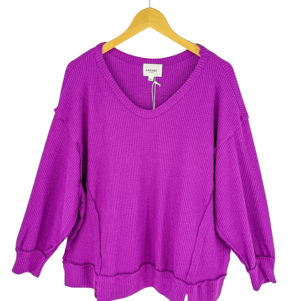 Andree Women's  long sleeves Magenta top